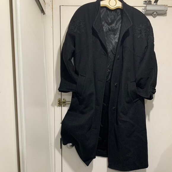 VINTAGE CREATION YVES VENET HEAVY WOOL WINTER TRENCH COATS SIZE XL - Picture 6 of 11